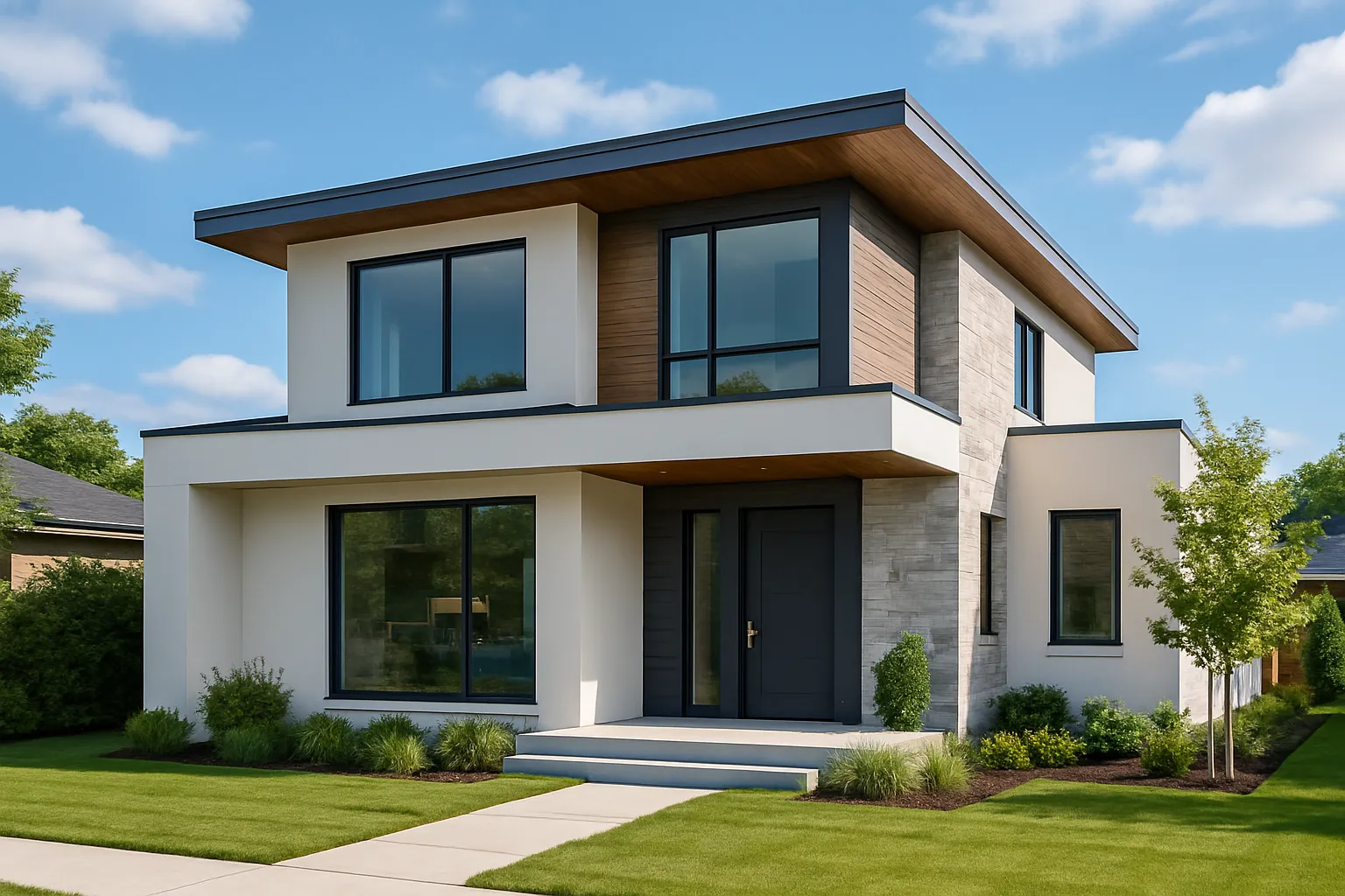 Maison moderne financée